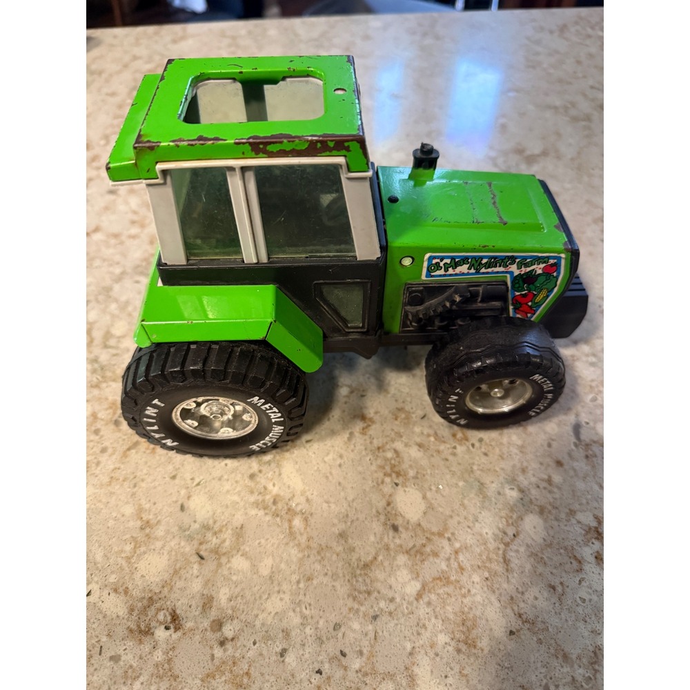 Vintage Nylint Pressed Steel Tractor Green Ol Mac Nylint Farm Toy Made in USA